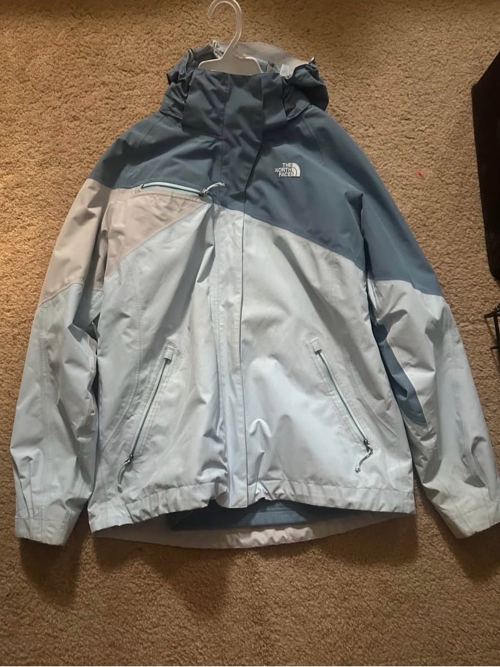 The North Face Two-Tone Light Blue Ski Jacket